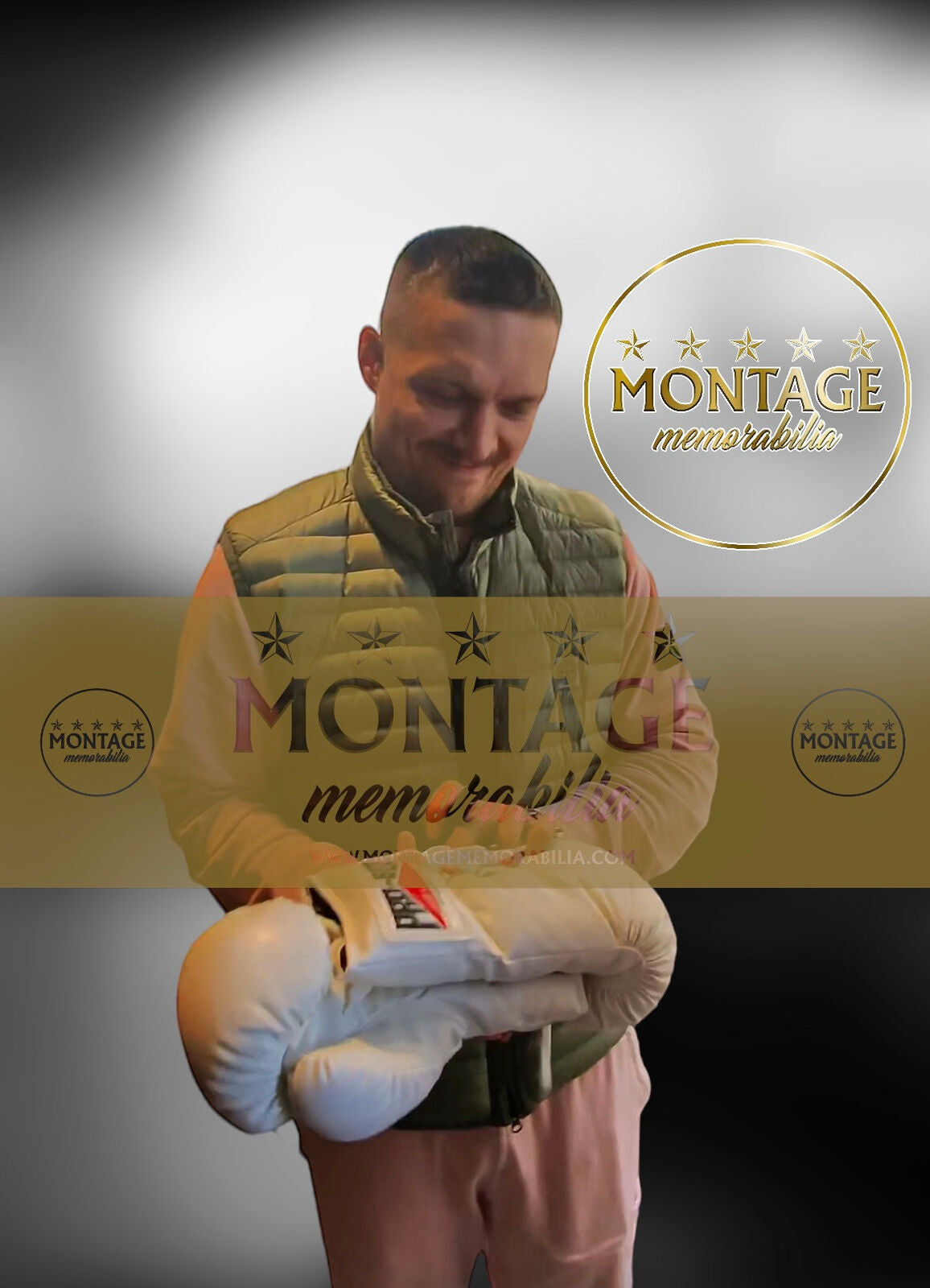 OLEKSANDR USYK SIGNED BOXING WHITE PRO BOX AUTOGRAPH GLOVE 3 (AFTAL COA)