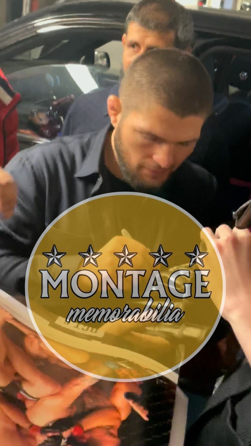 KHABIB NURMAGOMEDOV SIGNED UFC 14x11 CHAMPION PHOTOGRAPH (AFTAL COA)