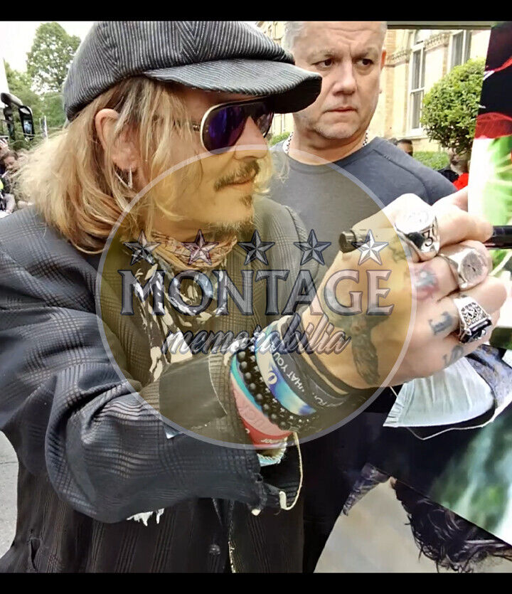 JOHNNY DEPP SIGNED GEORGE JUNG BLOW 12X8 PHOTO (ACG CERT AG18808)