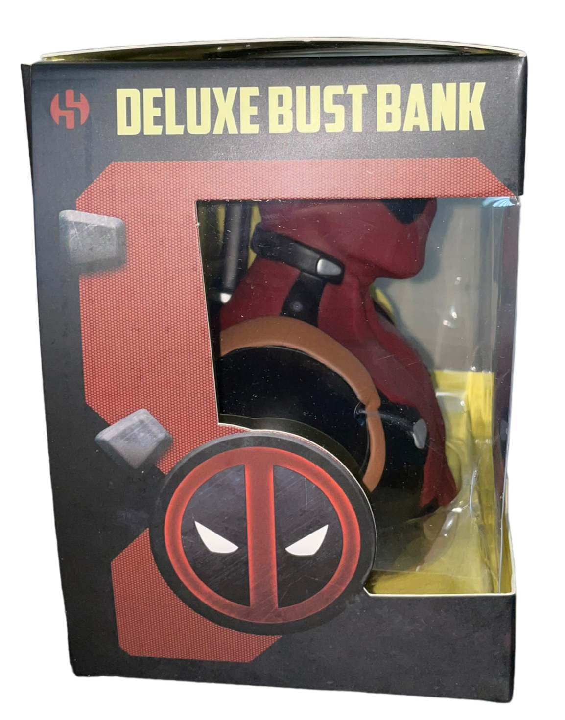 RYAN REYNOLDS SIGNED DEADPOOL ACTION FIGURE HEAD MONEY BANK (AFTAL COA)