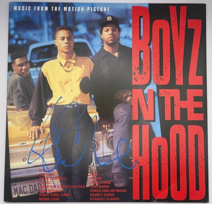 ICE CUBE SIGNED BOYZ N THE HOOD MOVIE SOUNDTRACK ALBUM VINYL LP (AFTAL COA)
