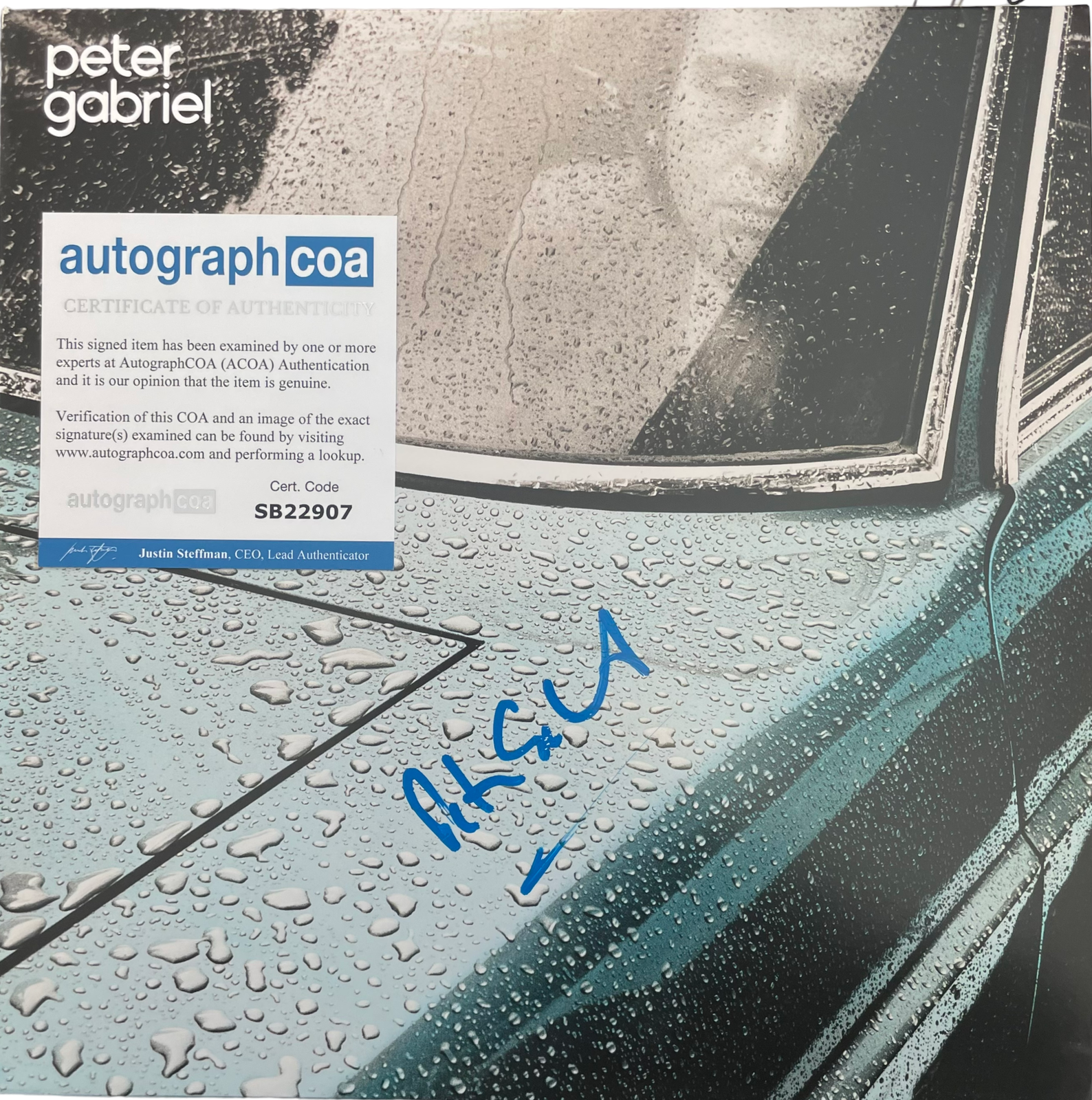 PETER GABRIEL SIGNED PETER GABRIEL 12" VINYL ALBUM (ACOA RACC COA)