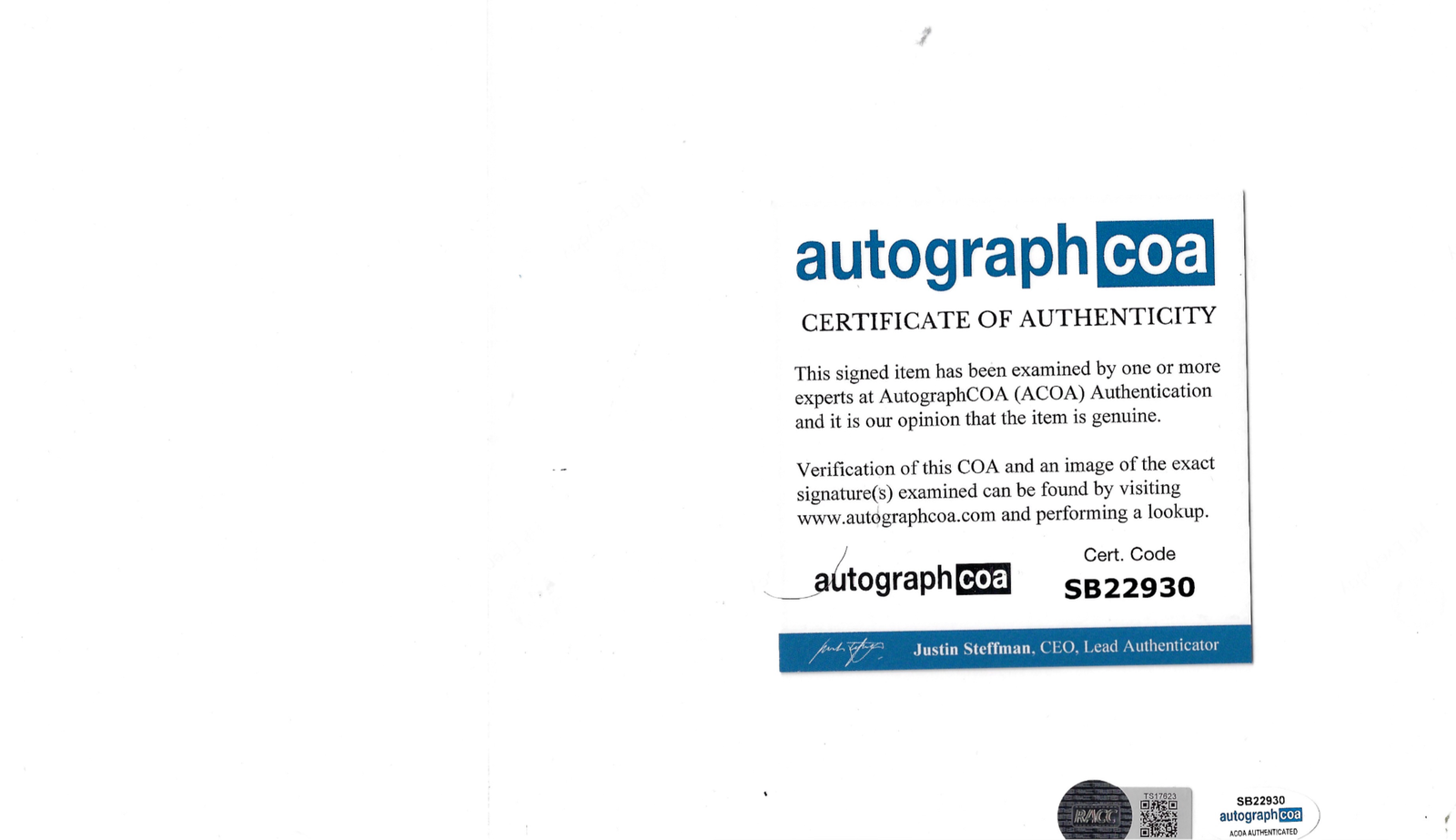 WILL FERRELL SIGNED ELF BUDDY SIGNED 12x8 PHOTO AFTAL (ACOA RACC COA)