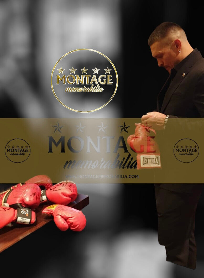 OLEKSANDR USYK SIGNED RED EVERLAST MEDIUM BOXING AUTOGRAPH GLOVE 3 (AFTAL COA)