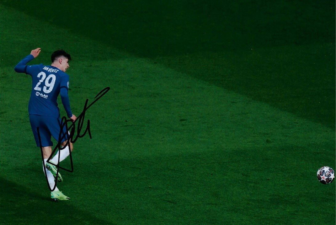 KAI HAVERTZ SIGNED 12X8 CHELSEA FC CHAMPIONS LEAGUE WINNERS PHOTO 6 (AFTAL COA)