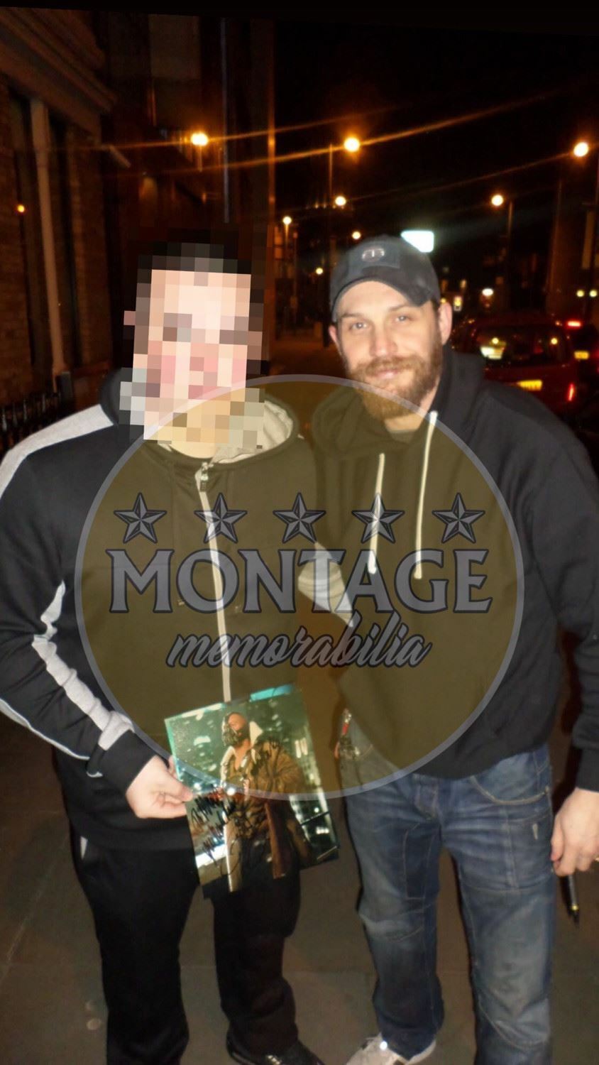 TOM HARDY SIGNED BATMAN BANE 10X8 PHOTO (ACOA RACC COA)