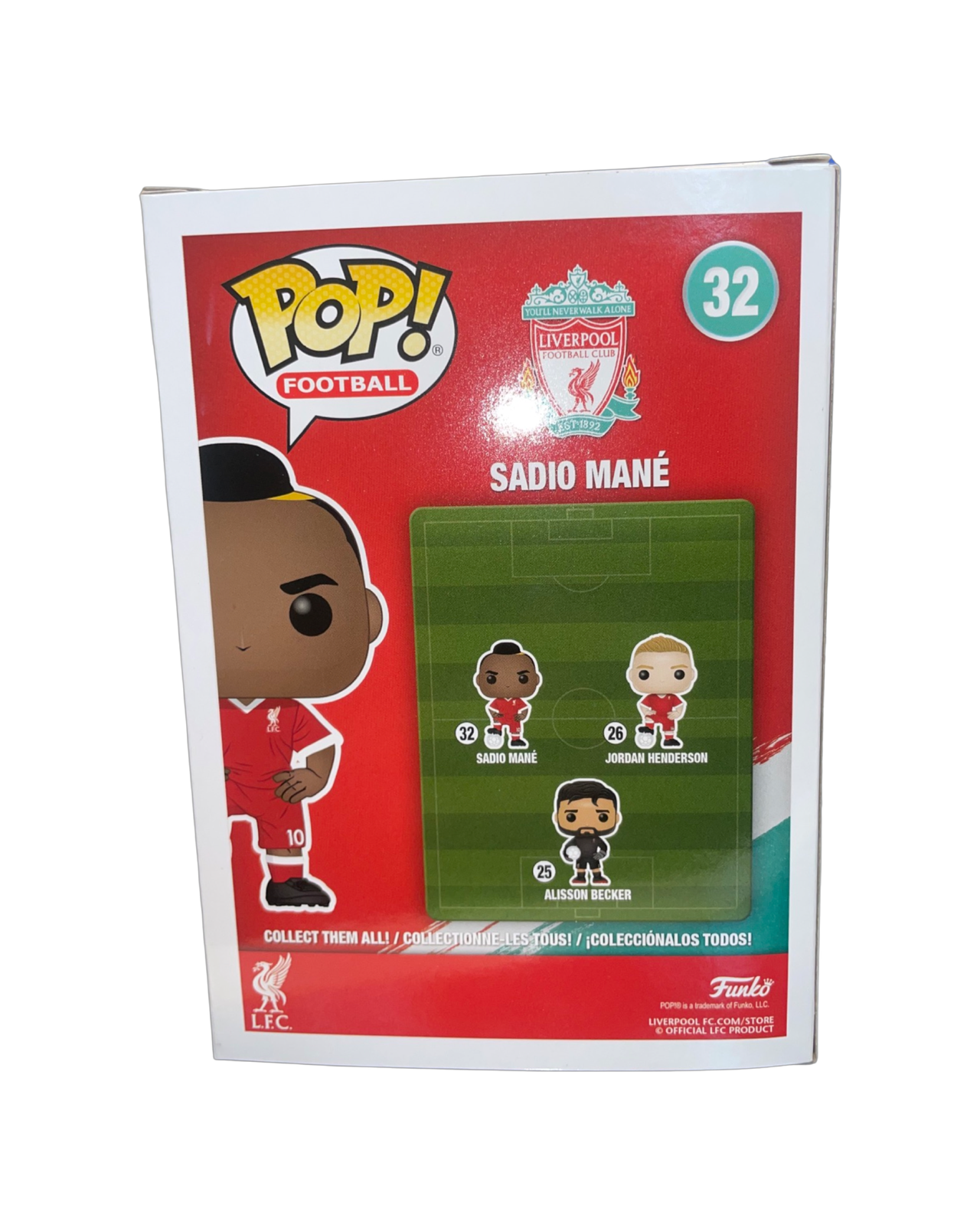SADIO MANE SIGNED OFFICIAL LIVERPOOL FC FUNKO POP! #32 (AFTAL COA)