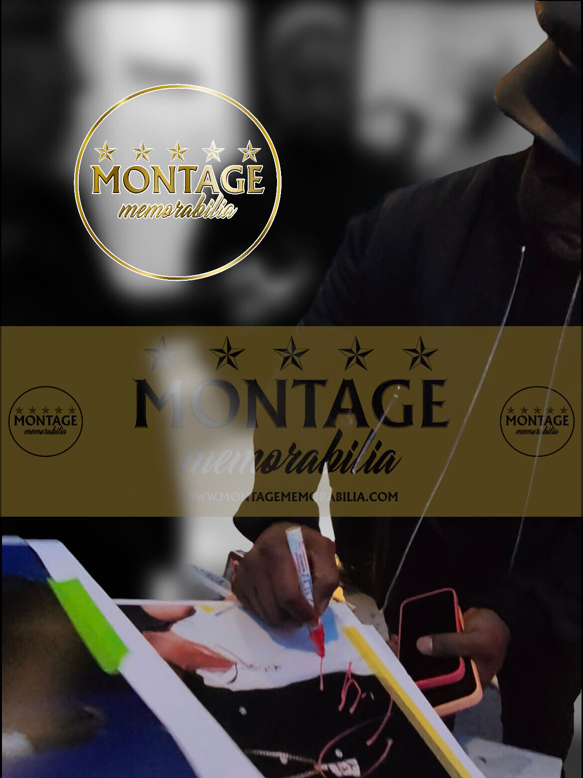 PUFF DADDY SIGNED 14x11 PHOTO BAD BOY NOTORIOUS BIG (ACG CERT AG17075)