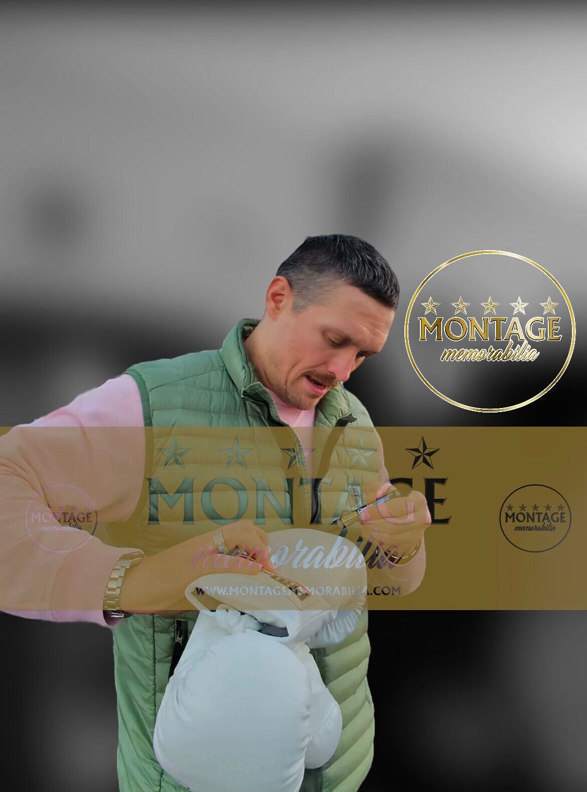 OLEKSANDR USYK SIGNED BOXING WHITE PRO BOX AUTOGRAPH GLOVE 7 (AFTAL COA)