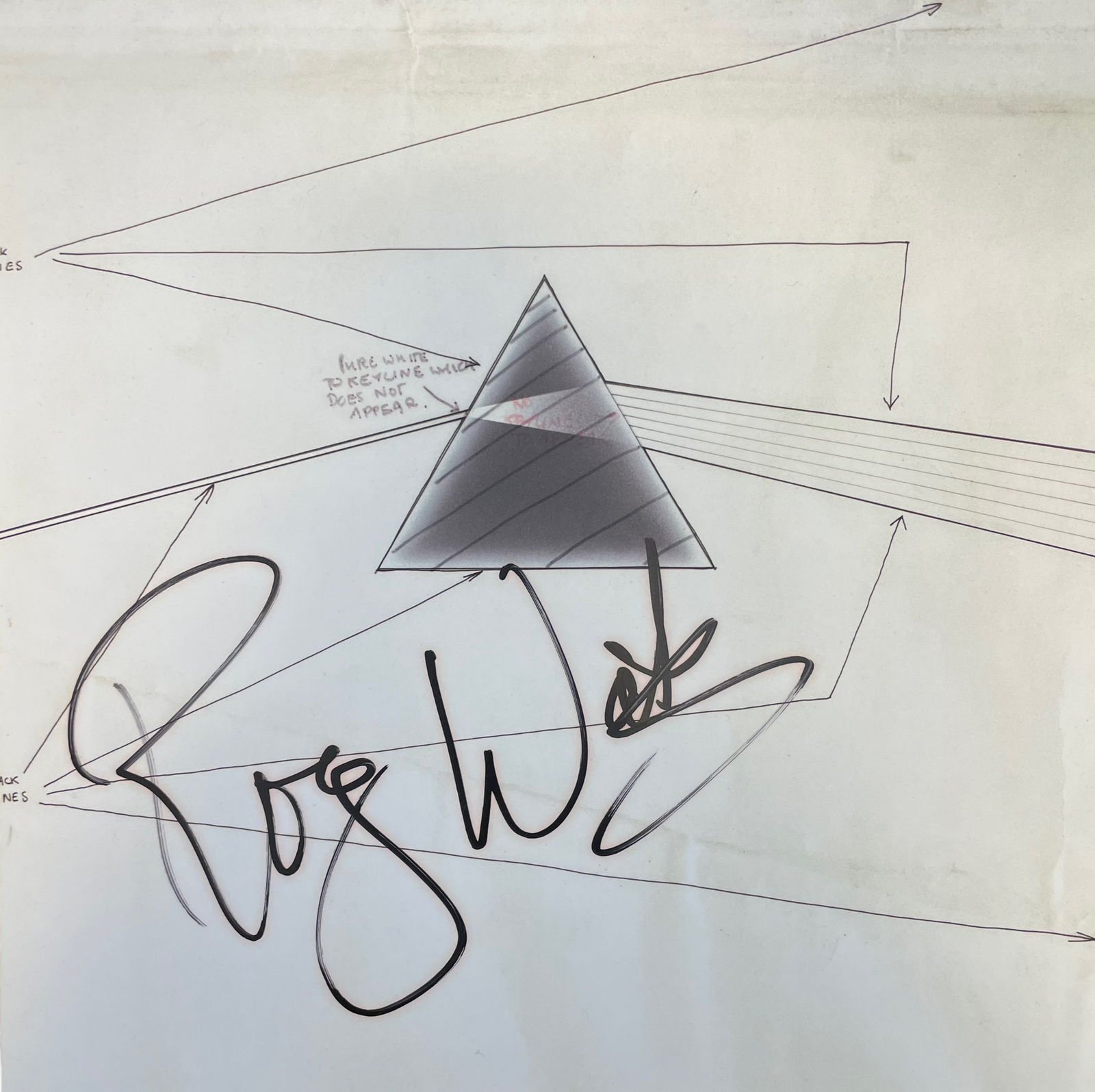 ROGER WATERS SIGNED PINK FLOYD DARK SIDE OF THE MOON WEMBLEY VINYL (ACOA RACC COA)