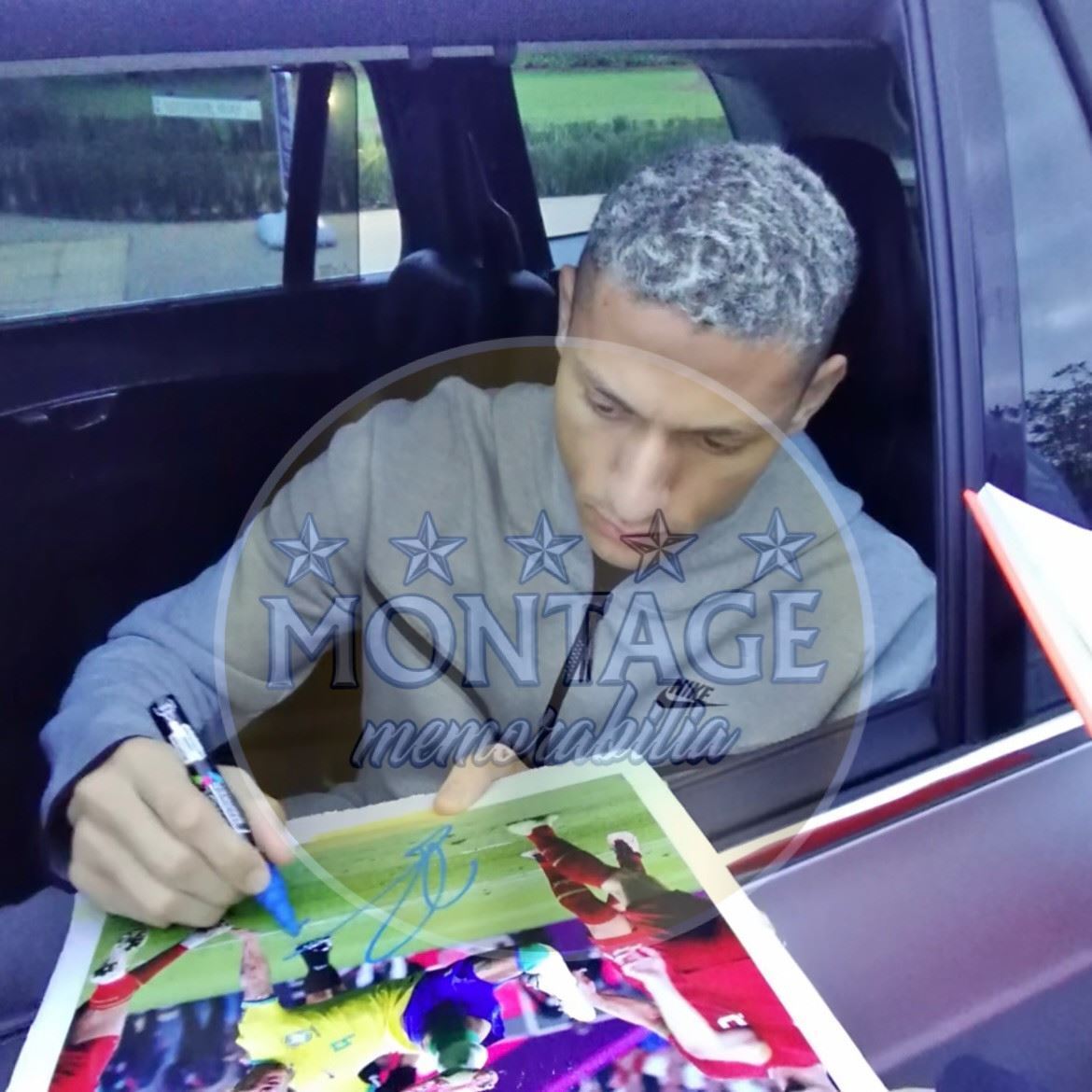 RICHARLISON SIGNED BRAZIL 2022 WORLD CUP 14x11 PHOTO (ACG CERT AG18094)