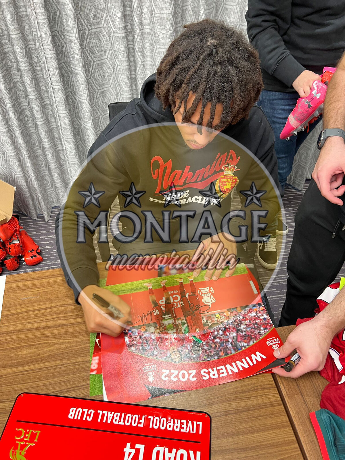 TRENT ALEXANDER-ARNOLD & SADIO MANE SIGNED LFC FA CUP WIN 16x12 PHOTO 2 (AFTAL COA)