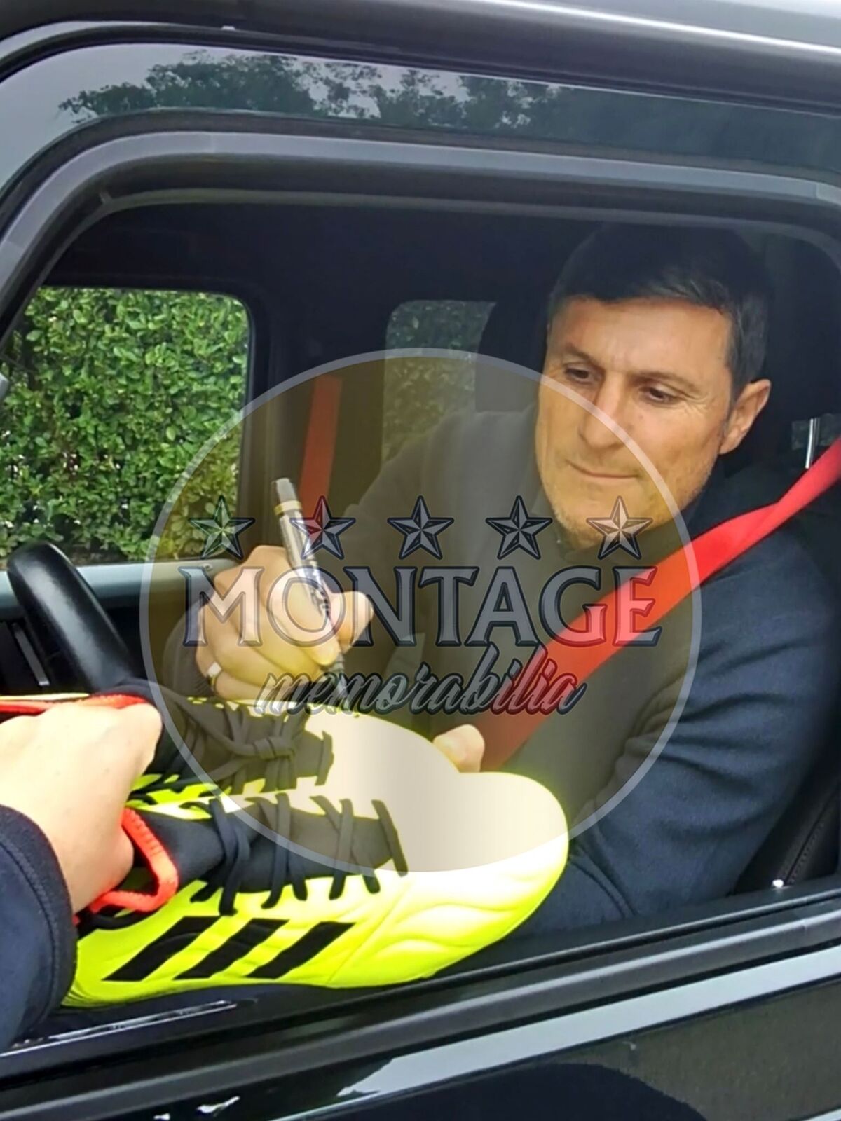JAVIER ZANETTI SIGNED ADIDAS FOOTBALL BOOT INTER MILAN LEGEND (ACG CERT AG17531)