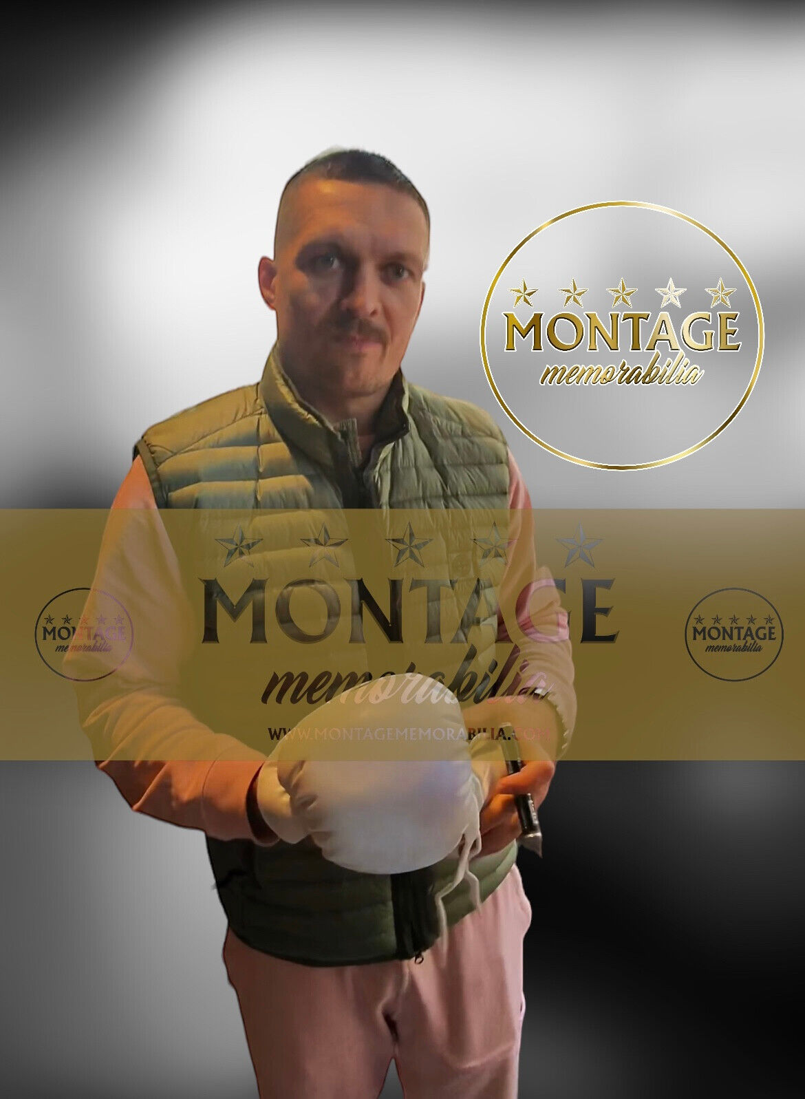 OLEKSANDR USYK SIGNED BOXING WHITE PRO BOX AUTOGRAPH GLOVE 3 (AFTAL COA)