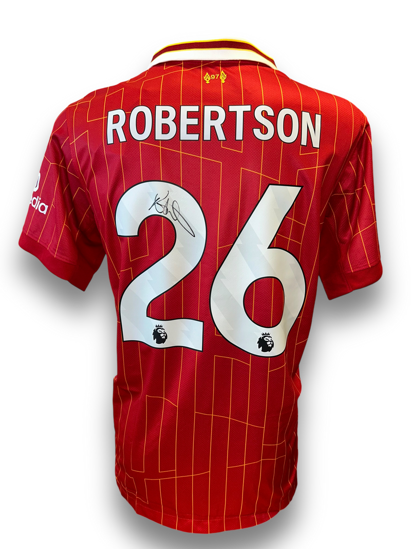 ANDREW ROBERTSON SIGNED 2024/25 LIVERPOOL FC HOME SHIRT (AFTAL COA)-1