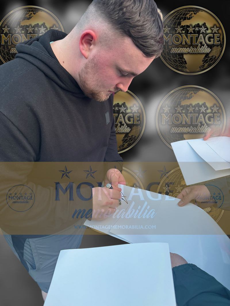LUKE THE NUKE LITTLER SIGNED PREMIER LEAGUE CHAMPION 12x8 (ACG CERT AG18858)-6