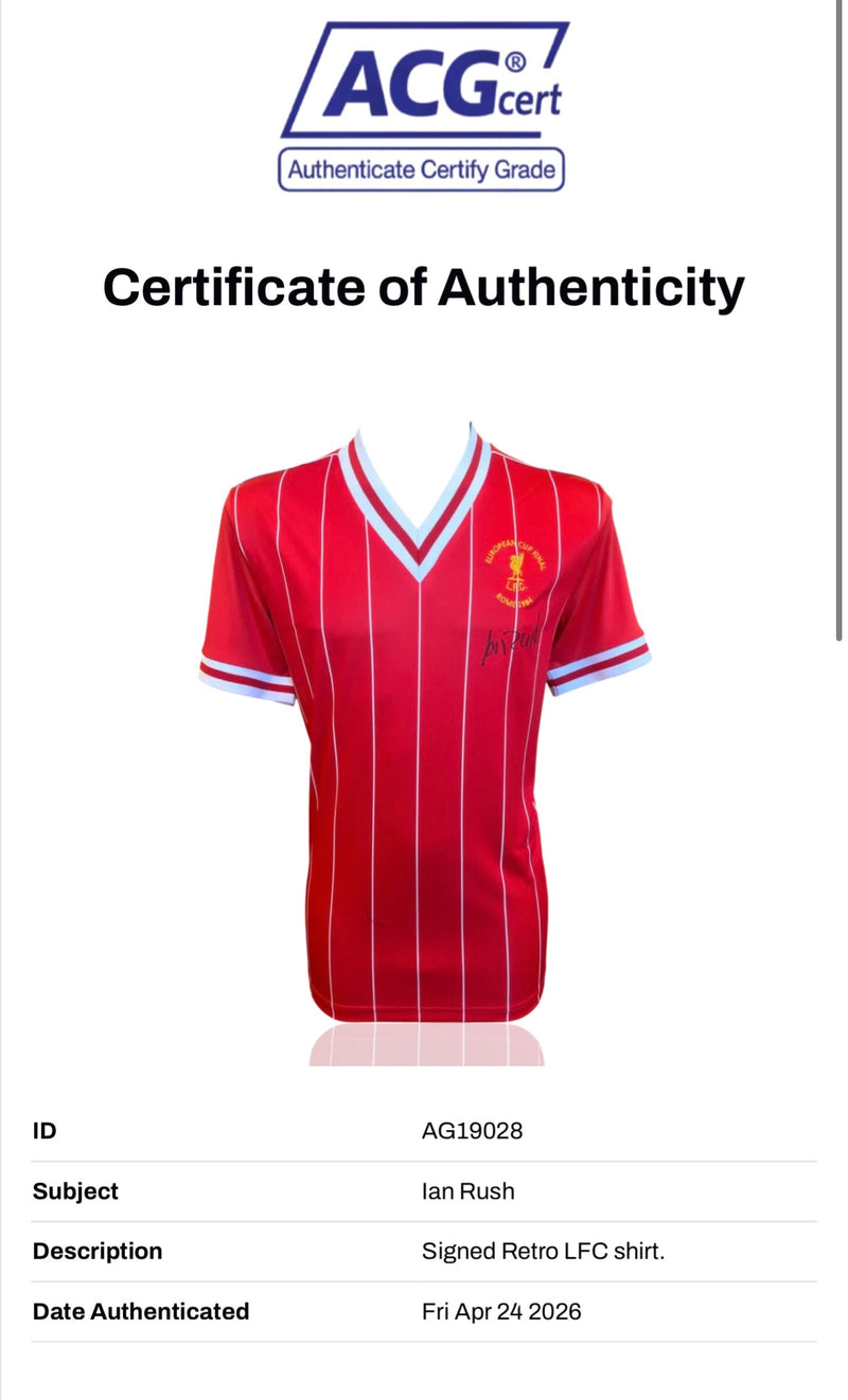 IAN RUSH SIGNED LIVERPOOL FC 1984 HOME SHIRT (ACG CERT AG19028)-2