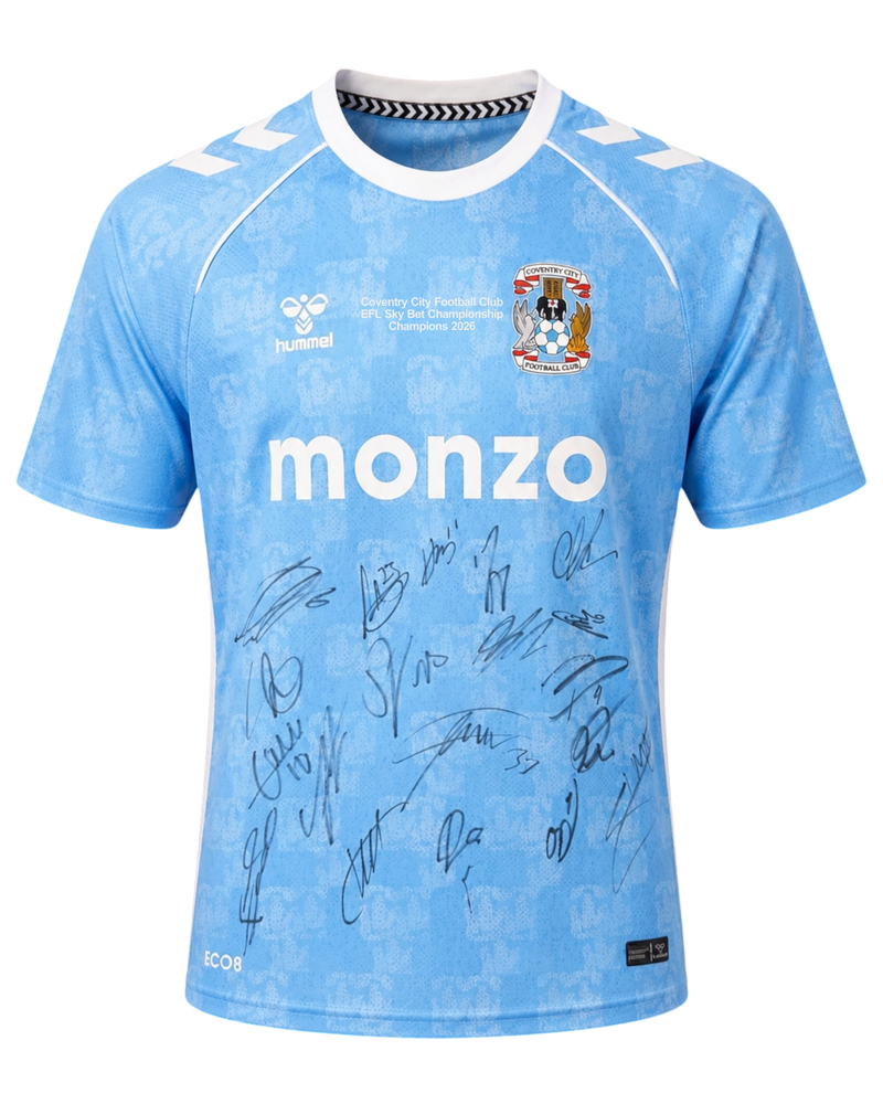 COVENTRY CITY FC 2025/26 CHAMPIONS SQUAD SIGNED HOME SHIRT (ACG CERT AG19061)-1