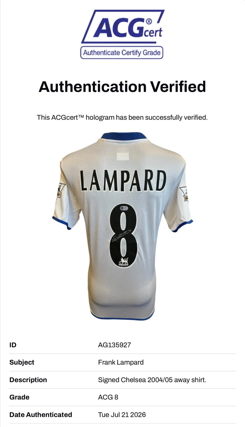 FRANK LAMPARD SIGNED CHELSEA 2004/05 AWAY SHIRT (ACG CERT AG135927)-2