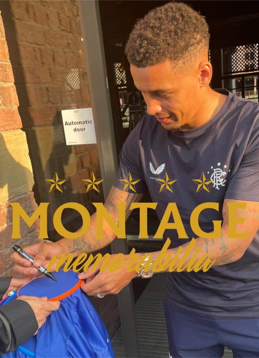 JAMES TAVERNIER SIGNED RANGERS 2021/22 HOME SHIRT (AFTAL COA)-2