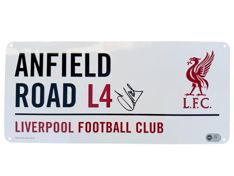 ANDONI IRAOLA SIGNED LIVERPOOL FC ANFIELD STREET SIGN (ACG CERT AG135883)-1