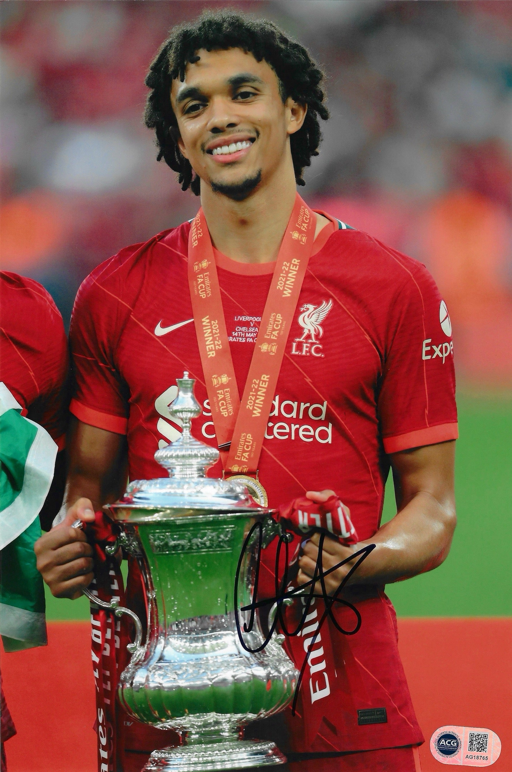 TRENT ALEXANDER-ARNOLD SIGNED FA CUP WINNER 12x8 PHOTO (ACG CERT AG18765)-1