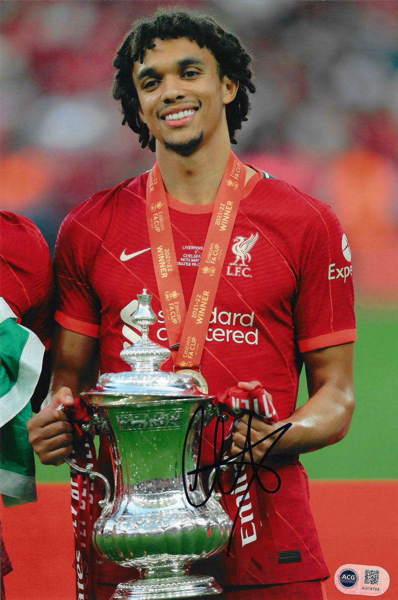 TRENT ALEXANDER-ARNOLD SIGNED FA CUP WINNER 12x8 PHOTO (ACG CERT AG18765)-1
