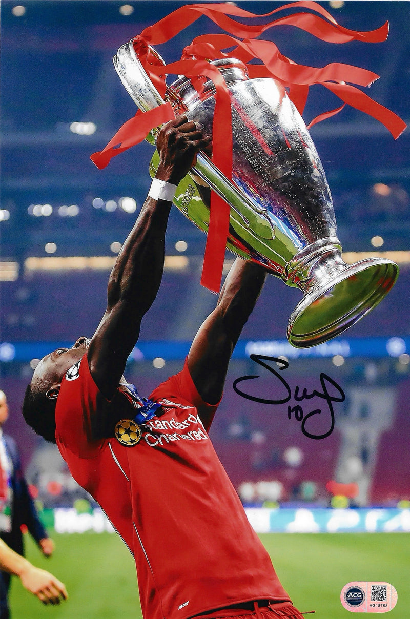 SADIO MANE SIGNED LIVERPOOL FC UCL FINAL WIN 12X8 PHOTO (ACG CERT AG18753)-1
