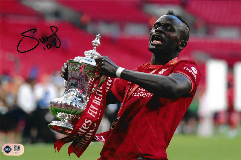 SADIO MANE SIGNED LIVERPOOL FC FA CUP FINAL WIN 12X8 PHOTO (ACG CERT AG18751)-1
