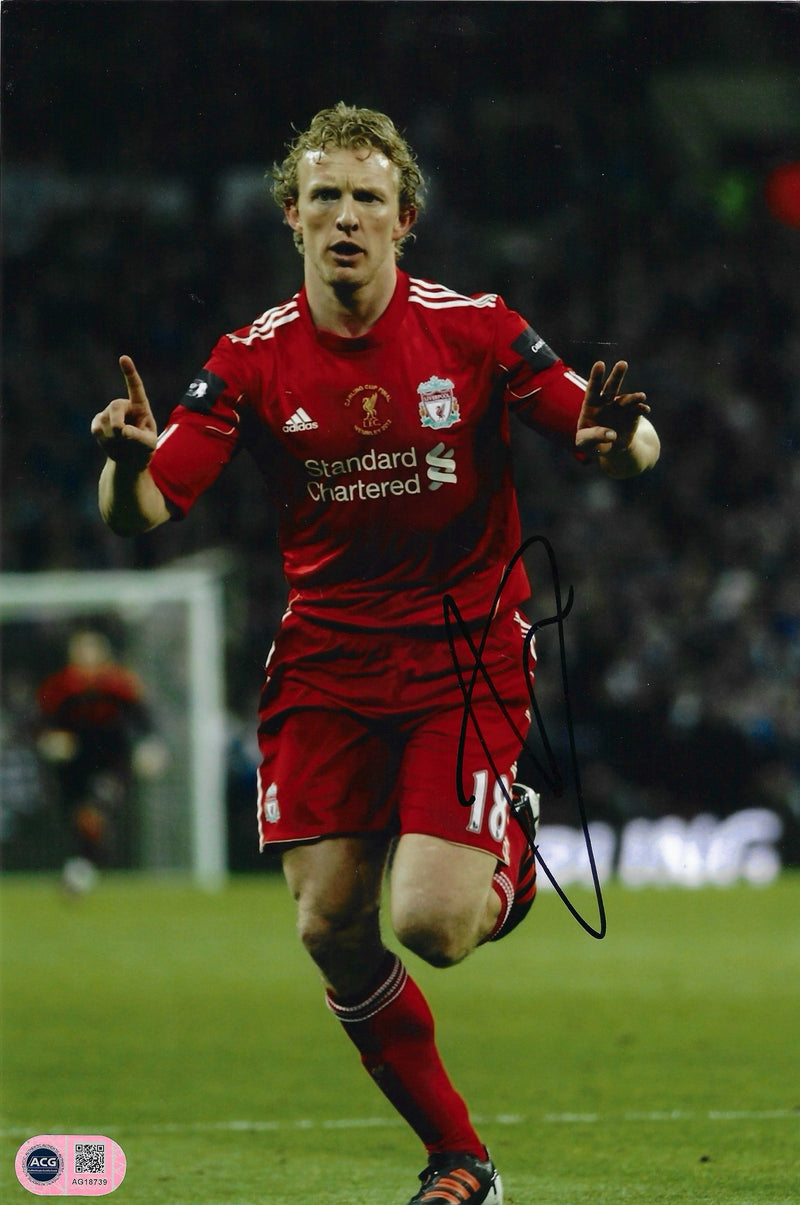 DIRK KUYT SIGNED 12X8 LIVERPOOL FC CUP FINAL PHOTO (ACG CERT AG18739)-1