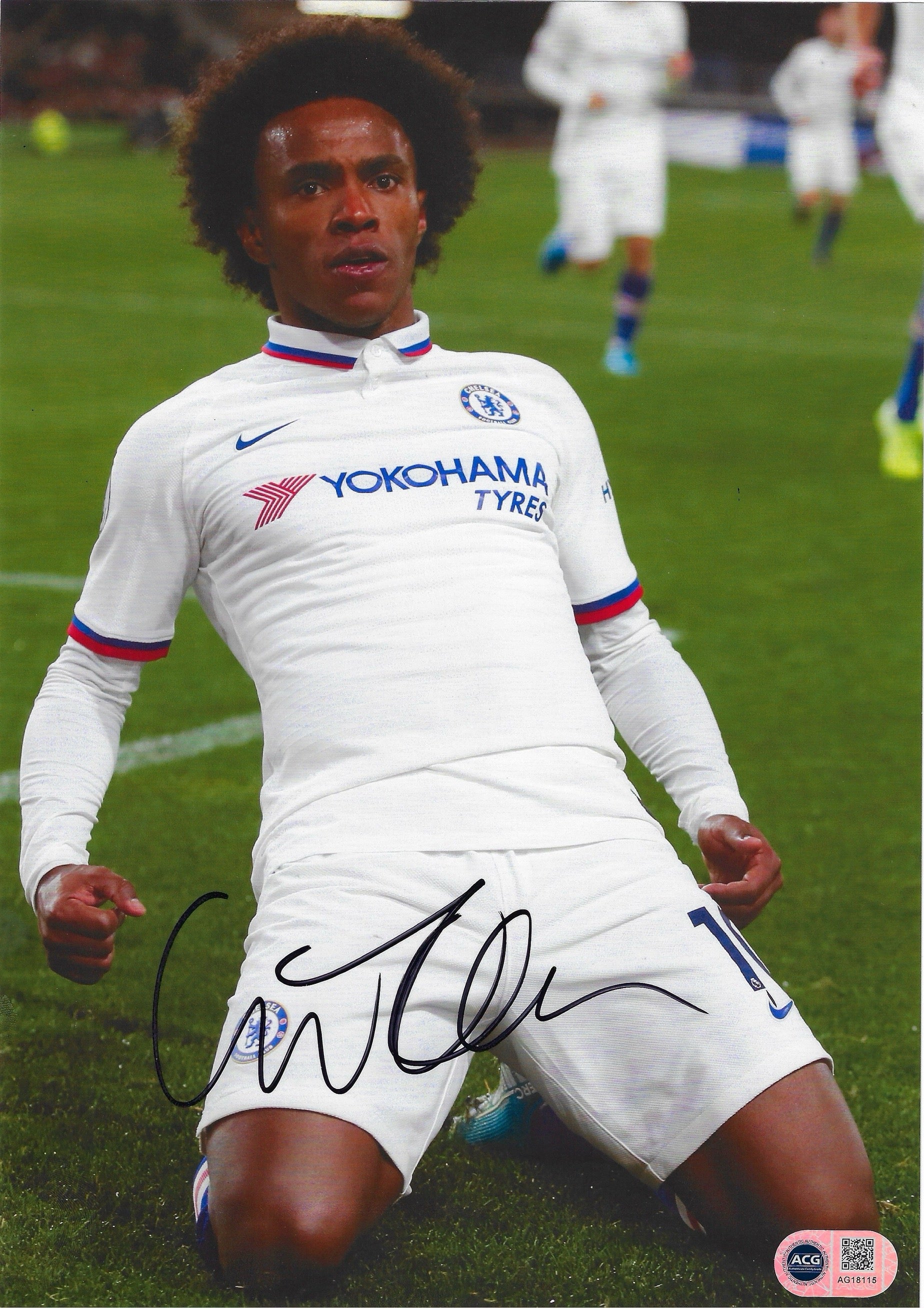 WILLIAN BORGES SIGNED CHELSEA FC 12x8 PHOTO (ACG CERT AG18115)-1