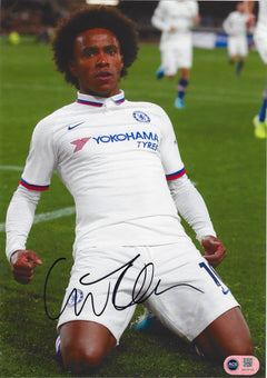 WILLIAN BORGES SIGNED CHELSEA FC 12x8 PHOTO (ACG CERT AG18115)-1