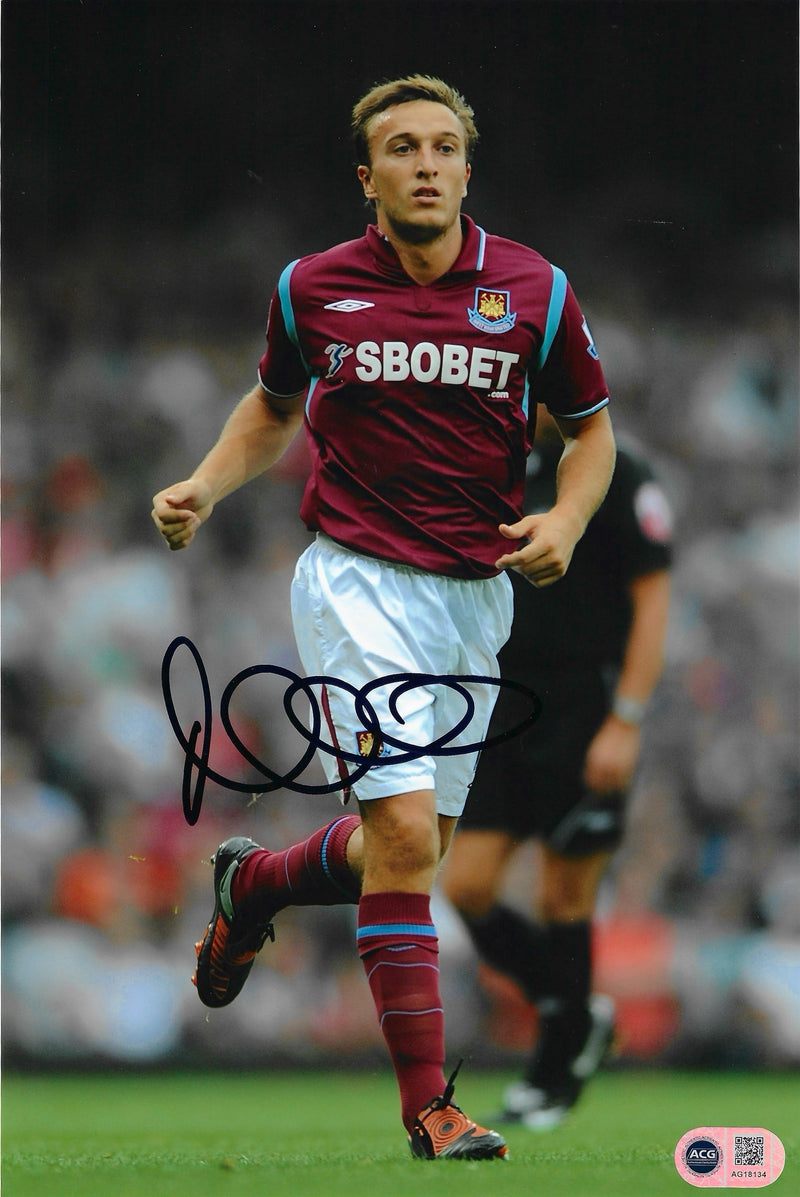 MARK NOBLE SIGNED WEST HAM UNITED 12x8 PHOTO (ACG CERT AG18134)-1