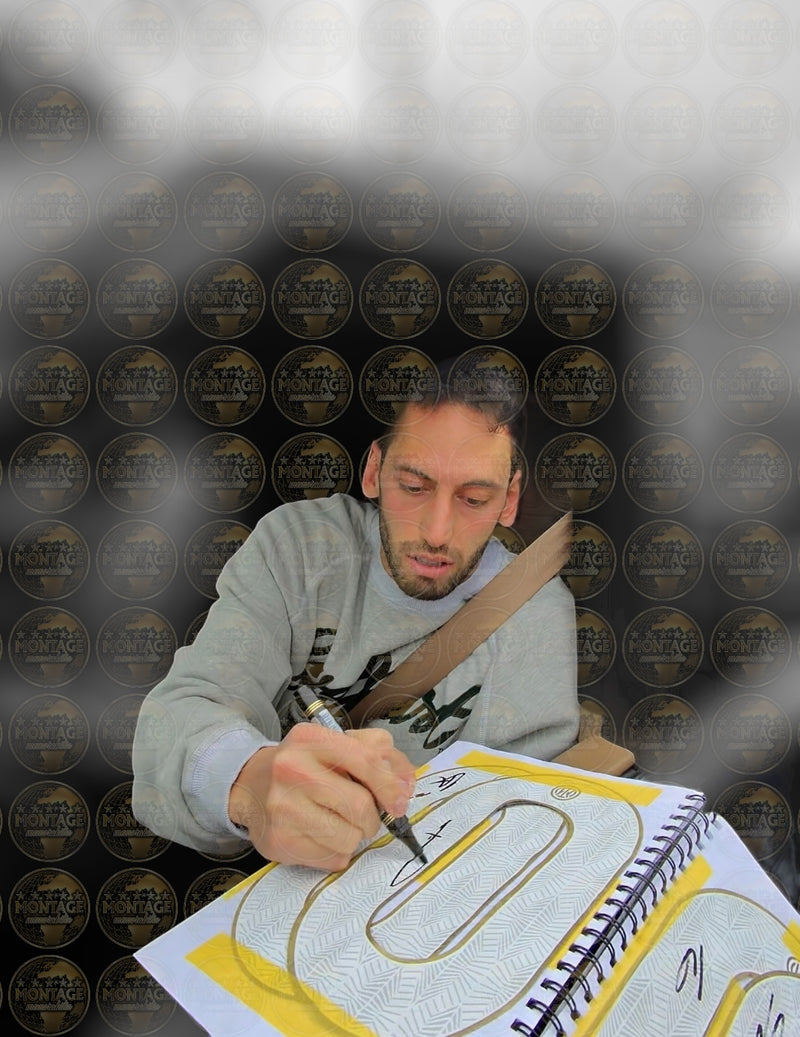 HAKAN CALHANOGLU SIGNED 2024/25 INTER MILAN HOME PLAYER SHIRT CALHANOGLU 20 (AFTAL COA)-2