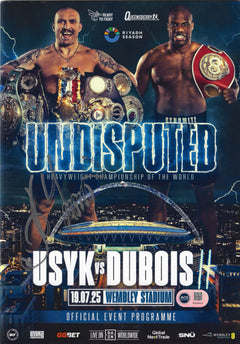OLEKSANDR USYK SIGNED USYK DUBOIS UNDISPUTED PROGRAMME (ACG CERT AG25419)-1