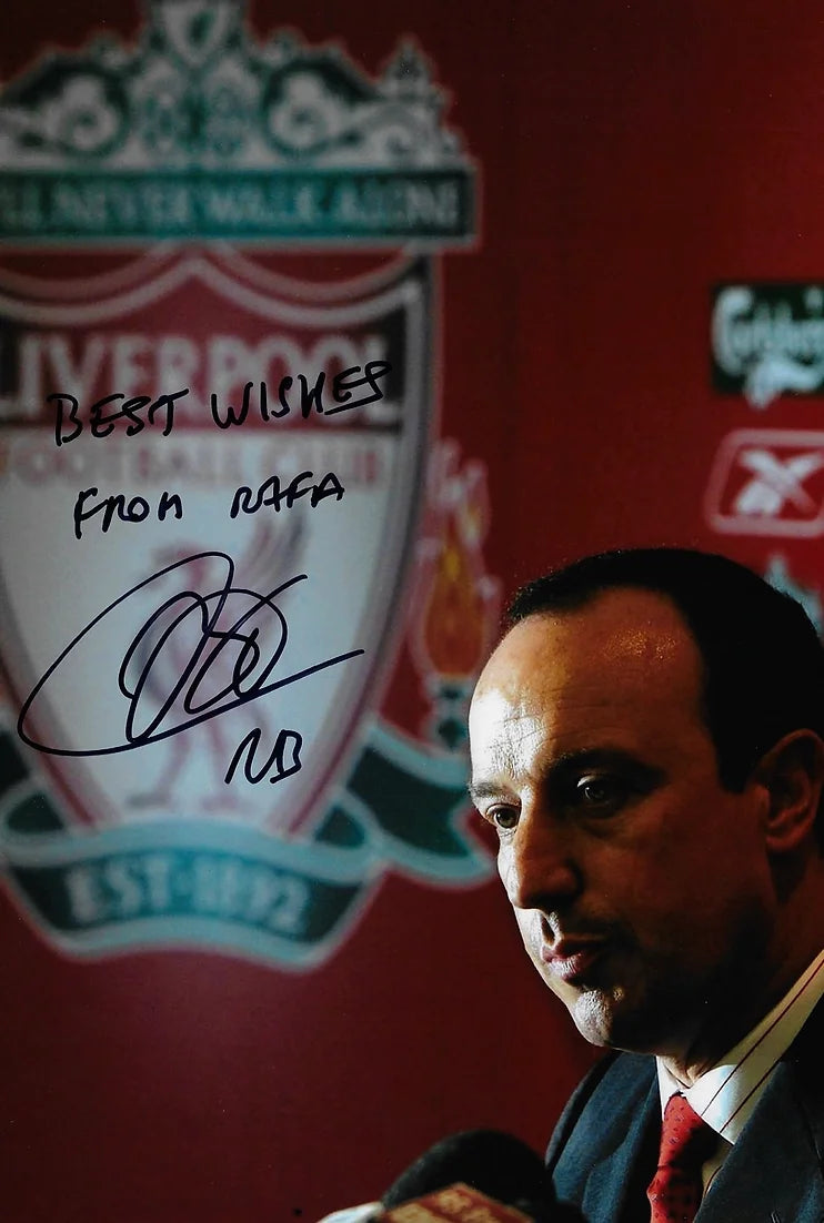 RAFAEL BENITEZ SIGNED LIVERPOOL FC LEGEND 12x8 (AFTAL COA) 2