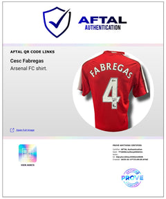 CESC FABREGAS SIGNED ARSENAL FC 2008/10 HOME SHIRT (AFTAL AUTHENTICATED)-2