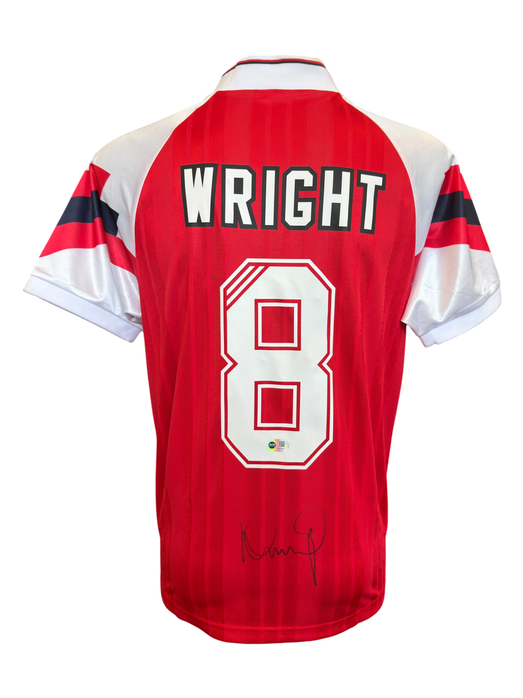 IAN WRIGHT SIGNED ARSENAL FC 1992/94 HOME SHIRT (ACG CERT AG19087)