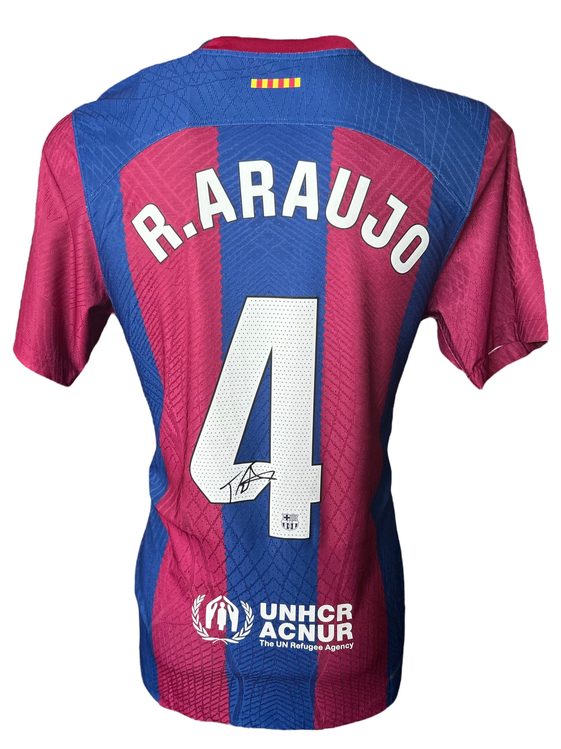 RONALD ARAUJO SIGNED FC BARCELONA 2023/24 HOME SHIRT (AFTAL COA)-1