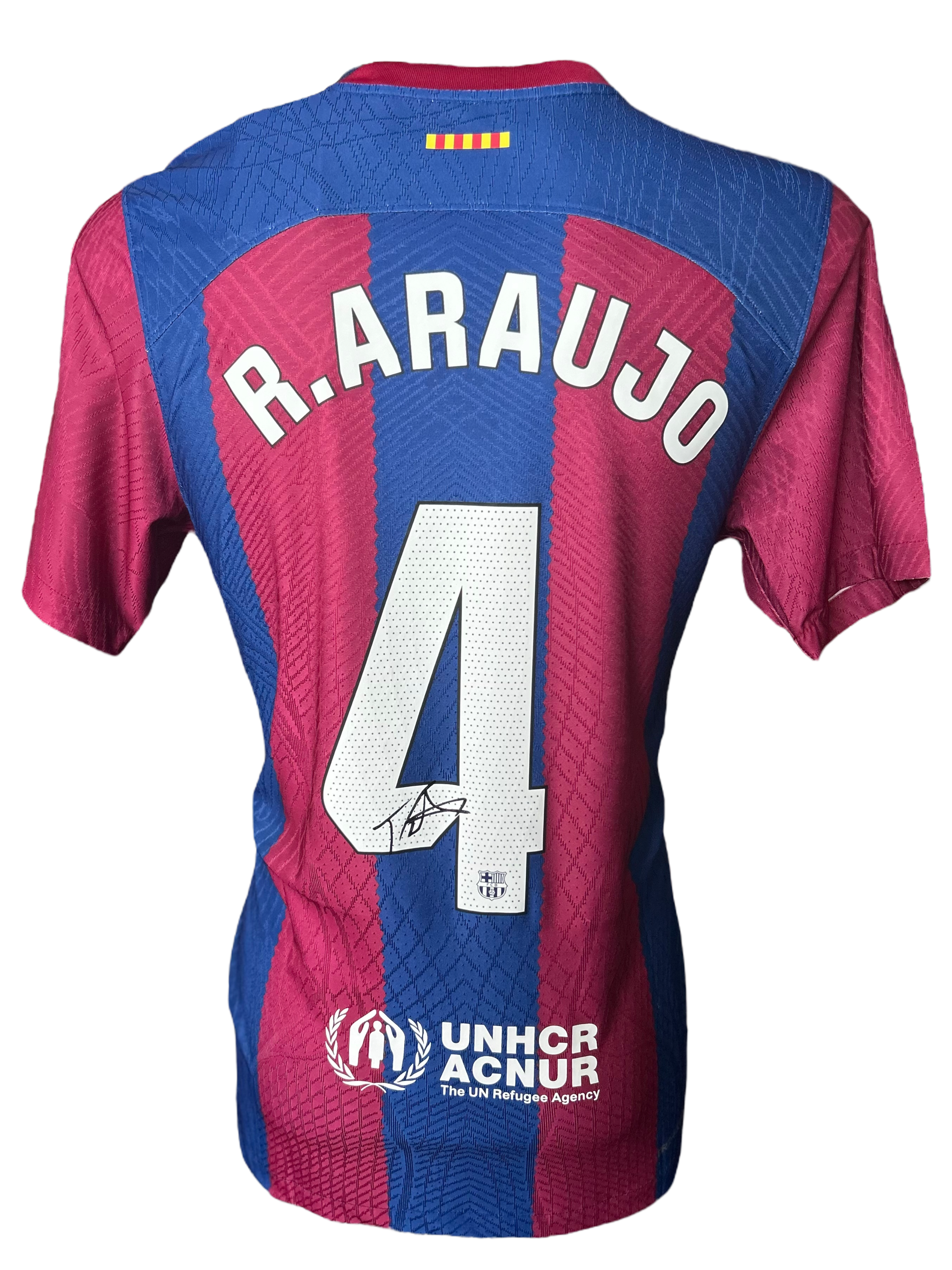 RONALD ARAUJO SIGNED FC BARCELONA 2023/24 HOME SHIRT (AFTAL COA)