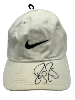 ROGER FEDERER SIGNED WHITE NIKE TENNIS CAP WIMBLEDON (AFTAL COA)-1