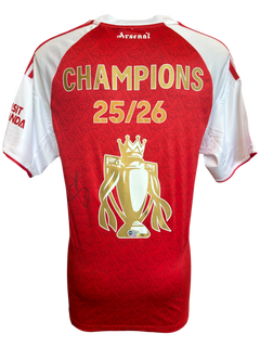BUKAYO SAKA SIGNED ARSENAL CHAMPIONS 25/26 HOME SHIRT (ACG CERT AG19095)-1