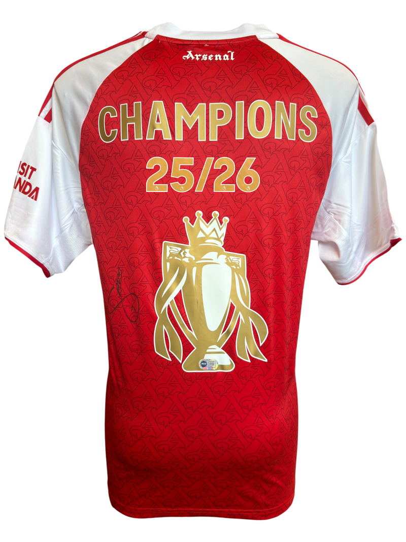 BUKAYO SAKA SIGNED ARSENAL CHAMPIONS 25/26 HOME SHIRT (ACG CERT AG19095)-1