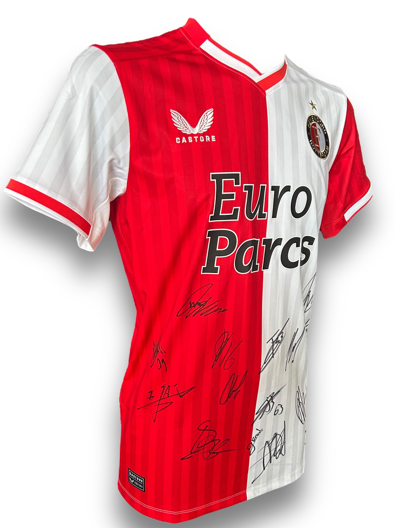 FEYENOORD SIGNED 2023/24 HOME SQUAD SHIRT SLOT, GIMENEZ, STENGS (ACG CERT AG17630)-3
