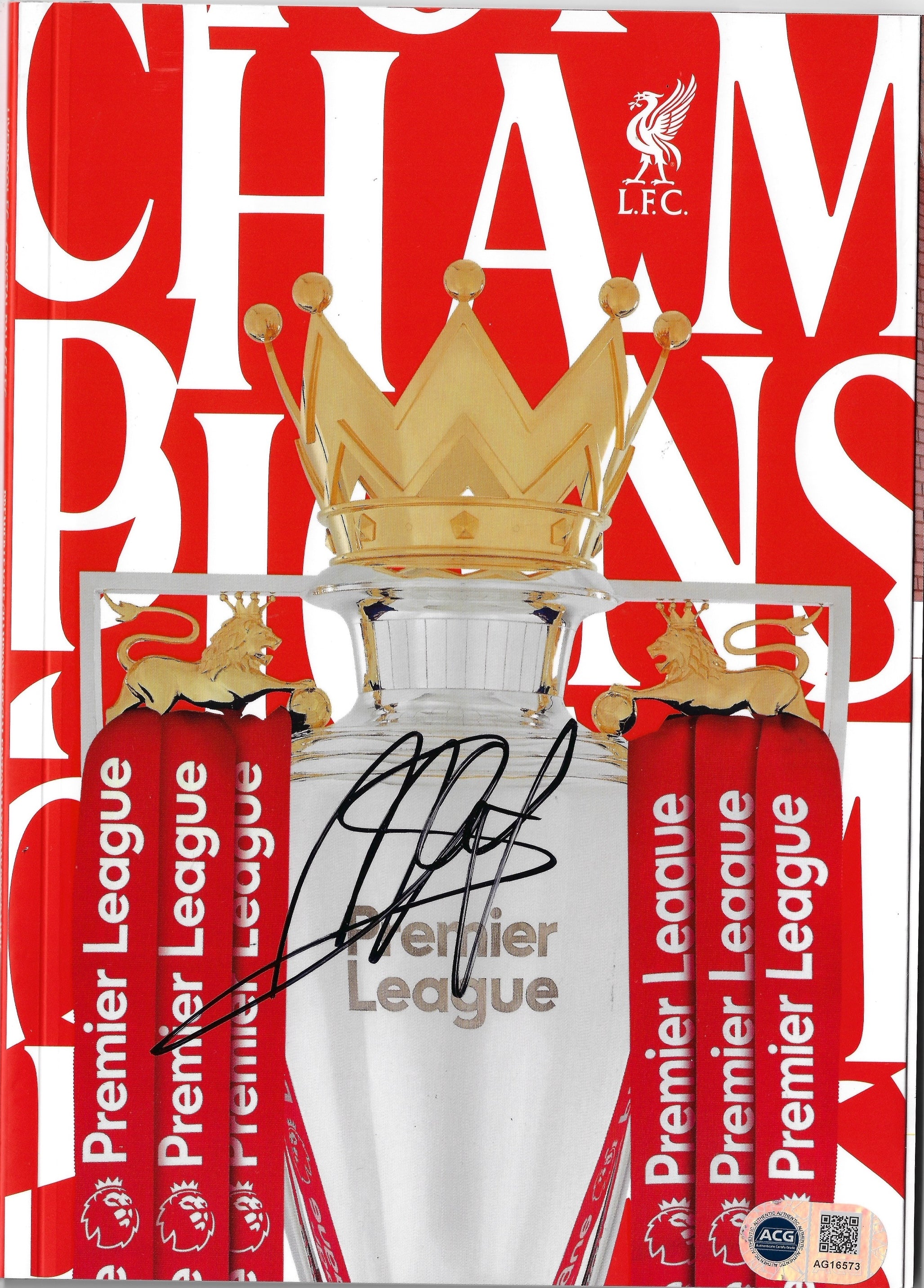 ARNE SLOT SIGNED LIVERPOOL FC 2024/25 CHAMPIONS PROGRAMME (ACG CERT AG16573)