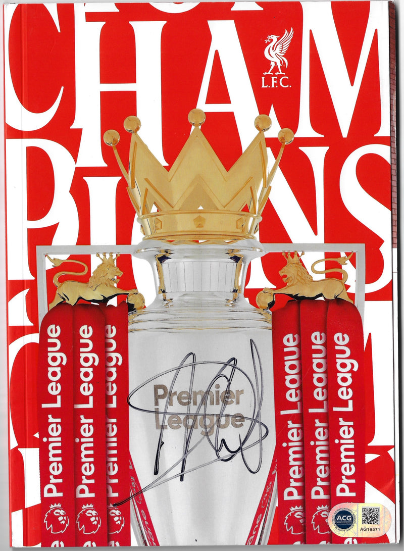 ARNE SLOT SIGNED LIVERPOOL FC 2024/25 CHAMPIONS PROGRAMME (ACG CERT AG16571)-1