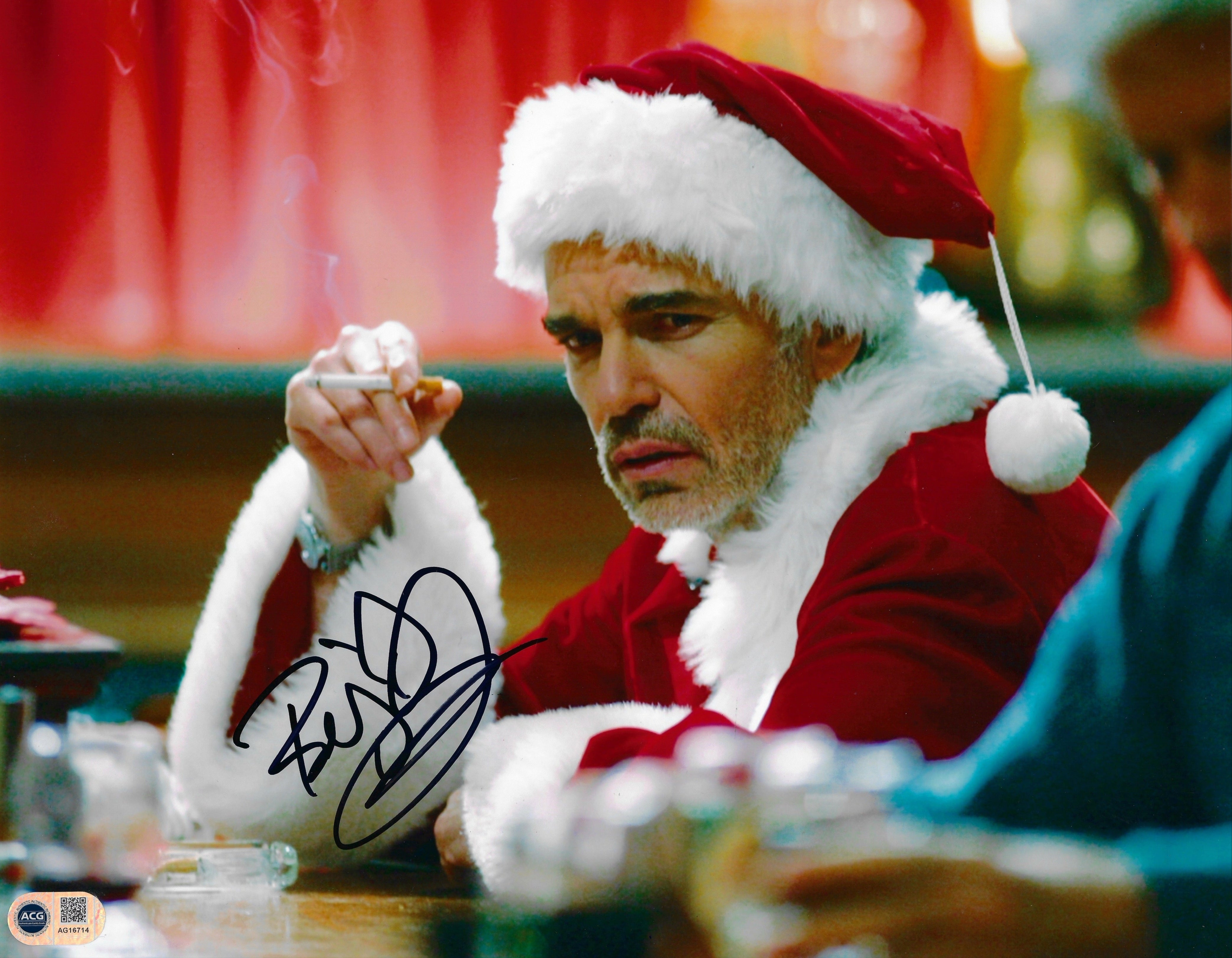 BILLY BOB THORNTON SIGNED BAD SANTA 14x11 PHOTO (ACG CERT AG16714)