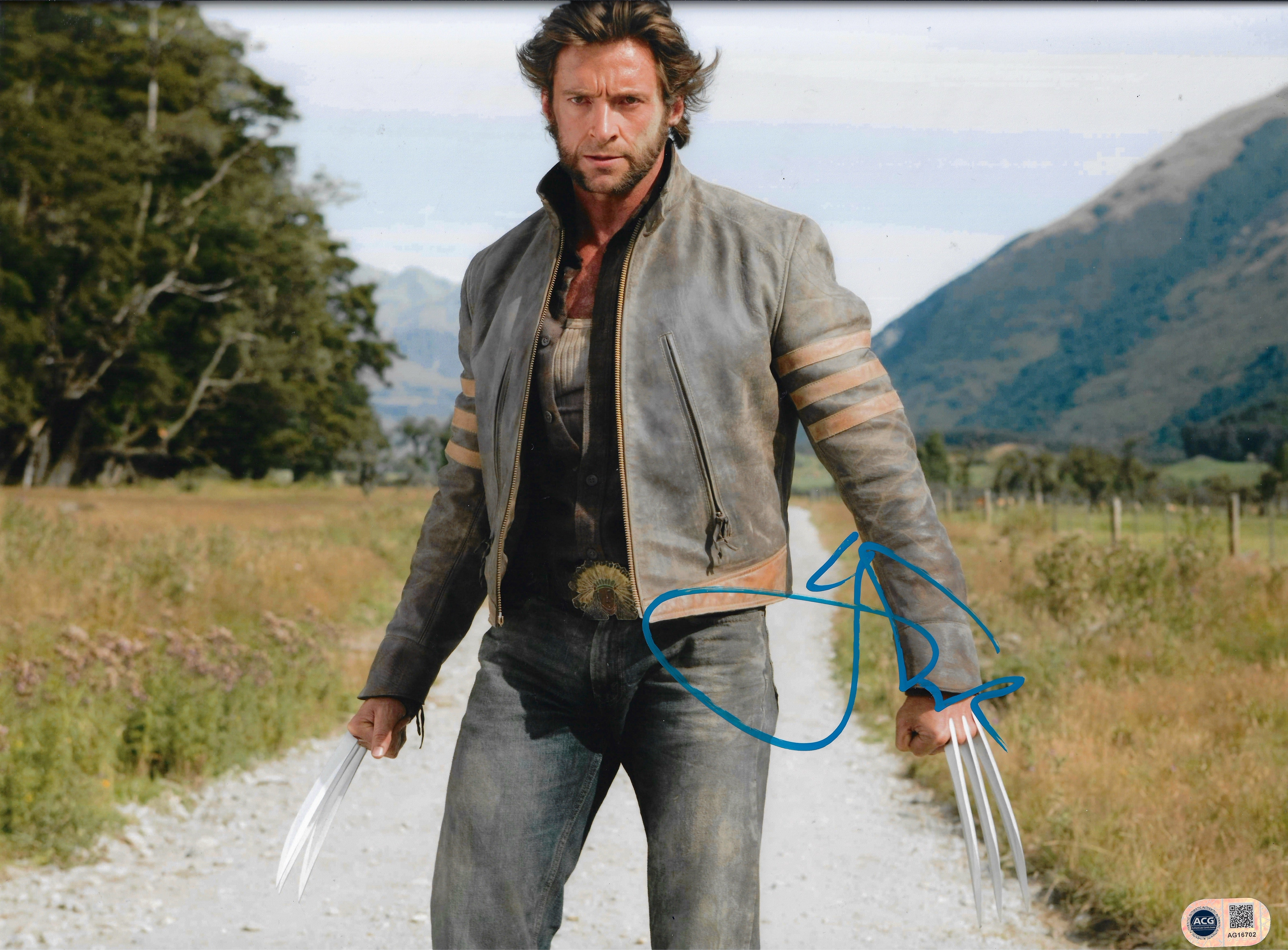 HUGH JACKMAN SIGNED 16X12 WOLVERINE X-MEN PHOTO (ACG CERT AG16702)