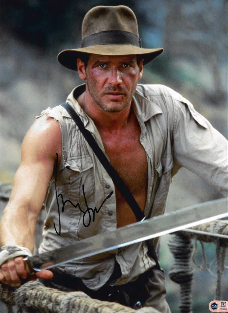 HARRISON FORD SIGNED INDIANA JONES 16x12 PHOTO (ACG CERT AG16700)-1