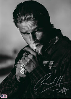 CHARLIE HUNNAM SIGNED JAX TELLER SONS OF ANARCHY 16x12 PHOTO (ACG CERT AG16693)-1